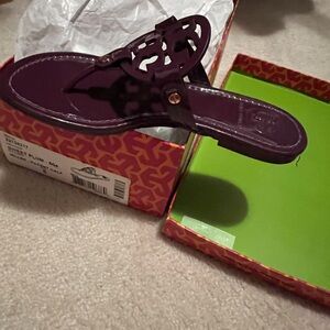 Tory Burch miller sandal- plum (6). Worn once